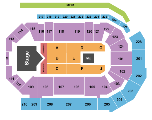 Enmarket Arena Rascal Flatts Seating Chart